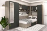 Oferta Dormitor pe colt cu saltea inclusa AMBRO 10, Oak, Antracit - imagine 3