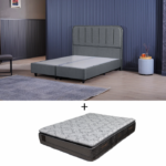 Set Pat tapitat LAPIS 160x200 cm cu lada depozitare