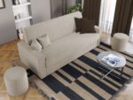 Canapea Extensibila Corsica Crem - imagine 2