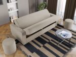 Canapea Extensibila Corsica Crem - imagine 4