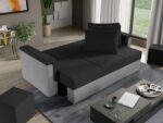 Canapea Extensibila Faro gri / negru - imagine 4