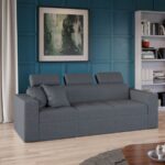 Canapea Paloma plusata aspect lana gri