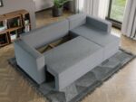 Coltar Extensibil Alfa plusat aspect lana gri - imagine 4