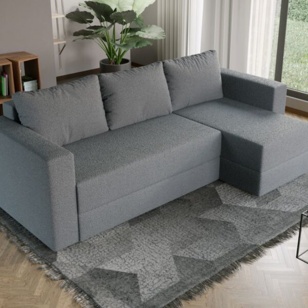 Coltar Extensibil Alfa plusat aspect lana gri
