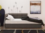 Divan / Pat tapitat Crem / Maro Story Extensibil - imagine 4