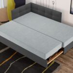 Divan / Pat tapitat Gri Deschis / Gri Antracit Story Extensibil
