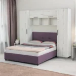 Dormitor cu pat incorporat tapitat YASMIN M1