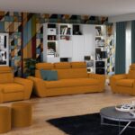 Set Canapea si Fotolii Barini Portocaliu