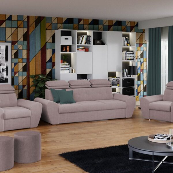 Set Canapea si Fotolii Barini Roze