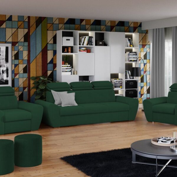 Set Canapea si Fotolii Barini Verde
