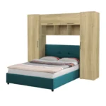 Set dormitor cu pat tapitat incorporat YASMIN M1