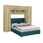 Set dormitor cu pat tapitat incorporat YASMIN M1 238x50x200 cm