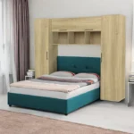 dormitor cu pat tapitat incorporat YASMIN M1