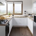Set Bucatarie in FOrma de U Cucina – Alb Structo