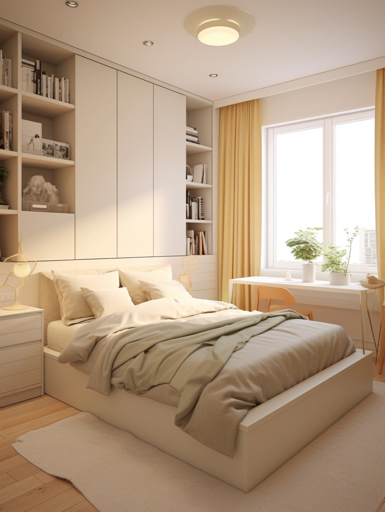 idei de mobila dormitor suspendata