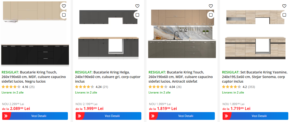 mobila bucatarie resigilata