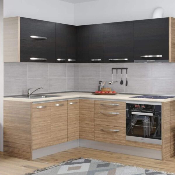 Mobila bucatarie pe colt Italia 175*215 Urbano/Ferrara – C40