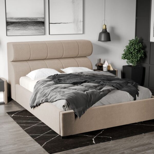 Pat Tapitat Galileo cu somiera fixa Bej - Jasmine 22 140x200