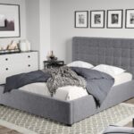 Pat Tapitat Rivo cu somiera fixa Gri - Eden 18 160x200