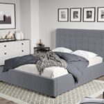 Pat Tapitat Rivo cu somiera fixa Gri - Swing 17 160x200