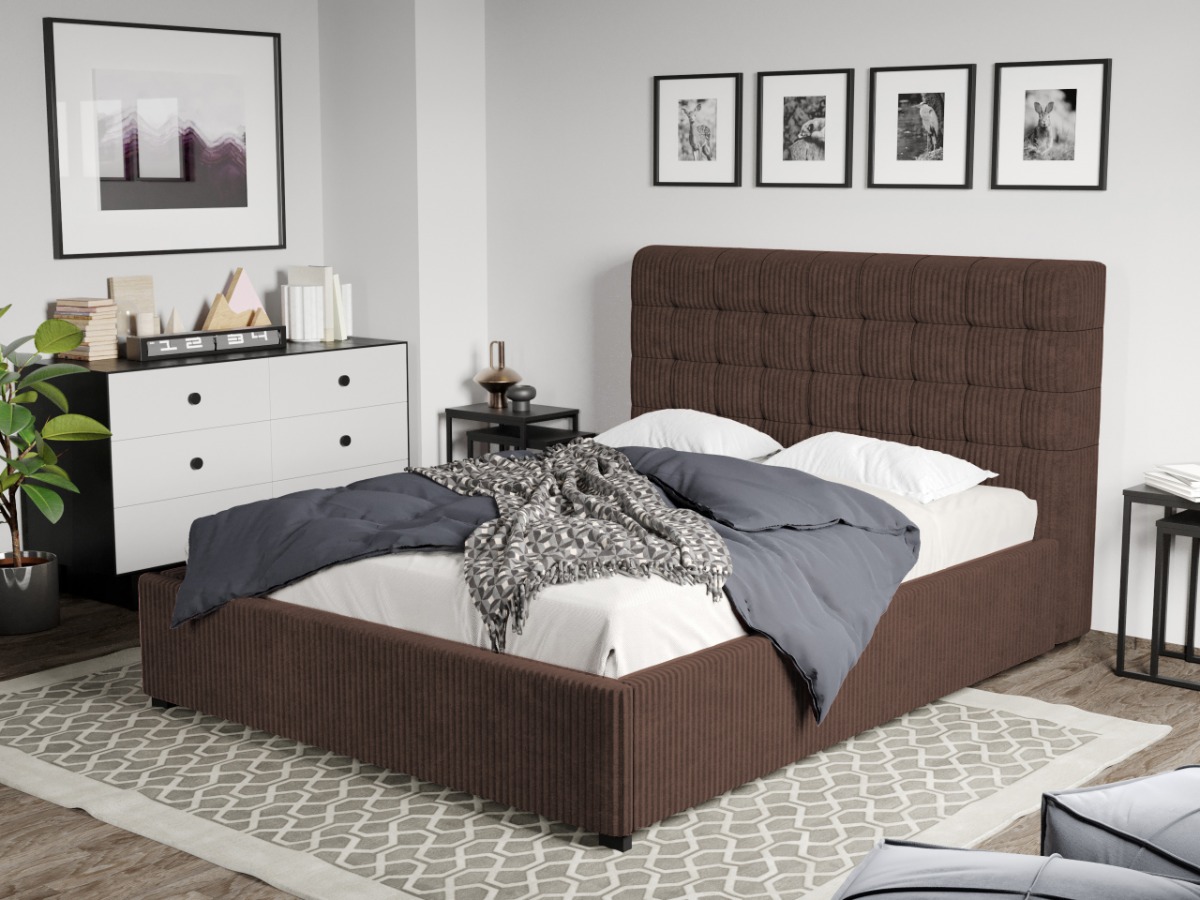 Pat Tapitat Rivo cu somiera fixa Maro - Poso 06 180x200