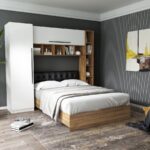 Set Dormitor Timea 2.33m cu pat tapitat Wenge incadrat