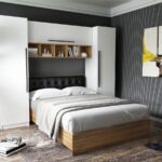 Set Dormitor Timea 2.56m cu pat tapitat Wenge incadrat