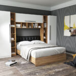 Set Dormitor Timea 3.12m cu pat tapitat Wenge incadrat