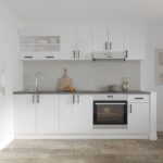 Set Mobila Bucatarie Alba Ieftina Karo V15