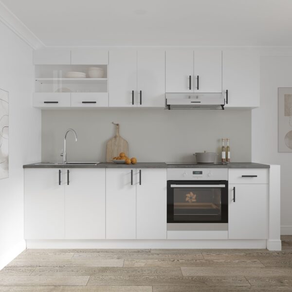 Set Mobila Bucatarie Alba Ieftina Karo V15