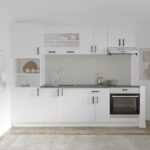 Set Mobila Bucatarie Alba Ieftina Karo V20