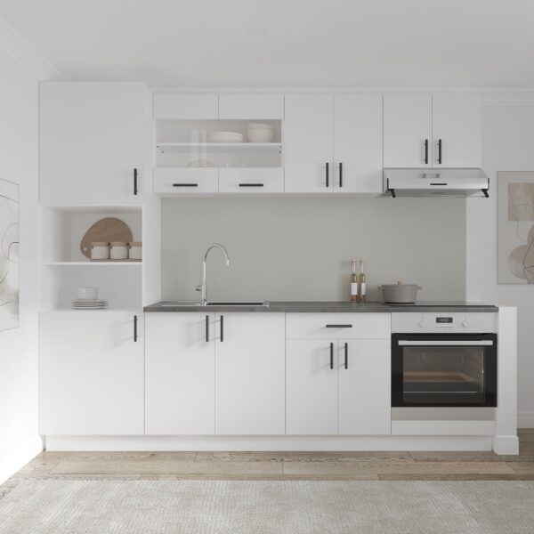 Set Mobila Bucatarie Alba Ieftina Karo V20