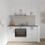 Set Mobila Bucatarie Alba Ieftina Karo V6