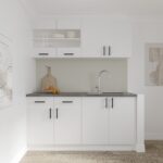 Set Mobila Bucatarie Alba Ieftina Karo V8