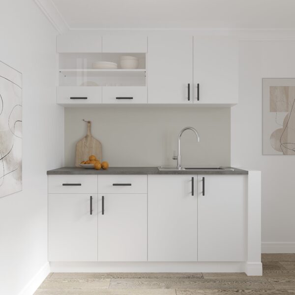 Set Mobila Bucatarie Alba Ieftina Karo V8