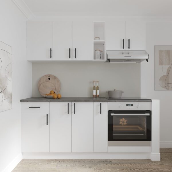 Set Mobila Bucatarie Alba Ieftina Karo V9