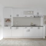 Set Mobila Bucatarie Ieftina Alba Karo V23