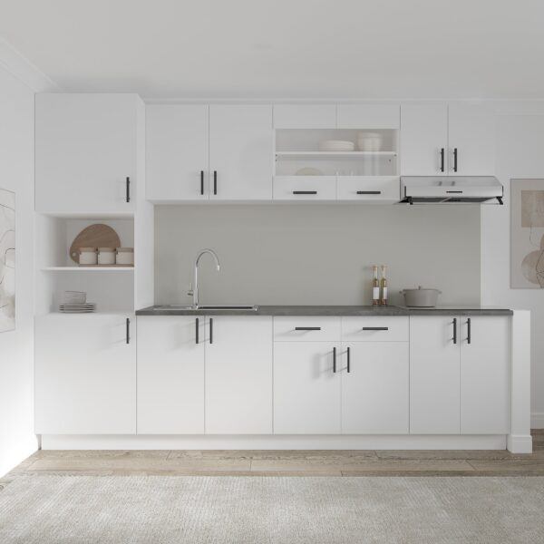 Set Mobila Bucatarie Ieftina Alba Karo V23