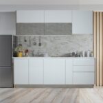 Bucatarie Moderna Alb Si Gri