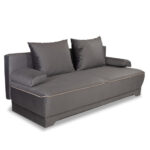 Canapea Extensibila Parma Cu Lada Gri Si Crem